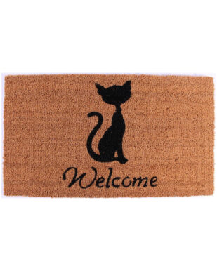Kokosmåtte med tekst "Welcome"