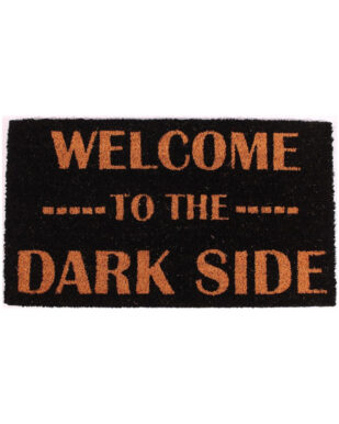 Kokosmåtte med tekst "Welcome to the dark side"