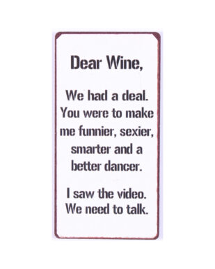 Magnet med tekst. "Dear Wine
