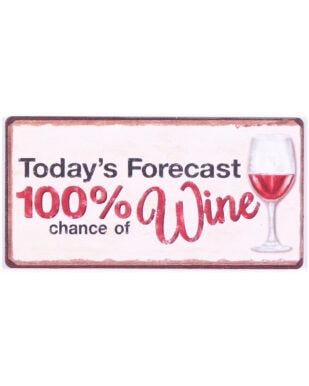 Magnet med tekst. "Todays Forecast