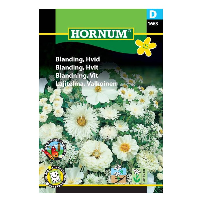 Blomsterblanding frø - Hvid