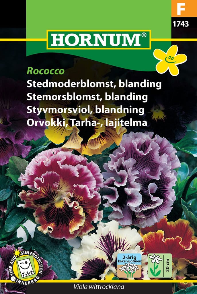 Stedmoderblomst, blanding Frø - Rococco
