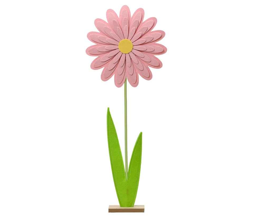 Deko filtblomst - Pastel lyserød