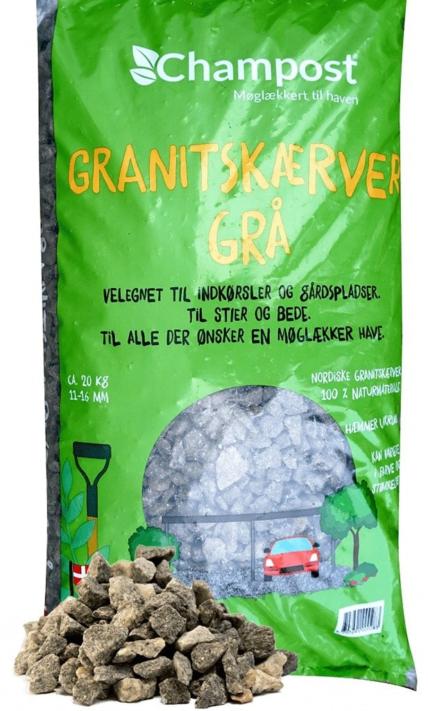 Champost Granitskærver Grå 20Kg