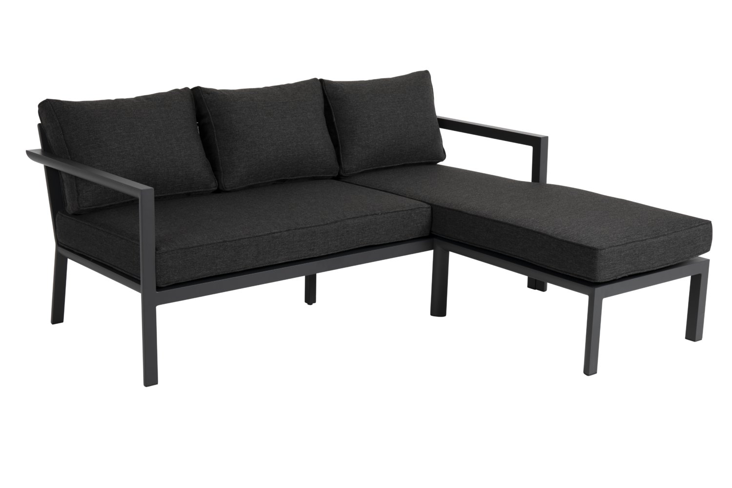 Delia Divan Sofa - Antracit/sort