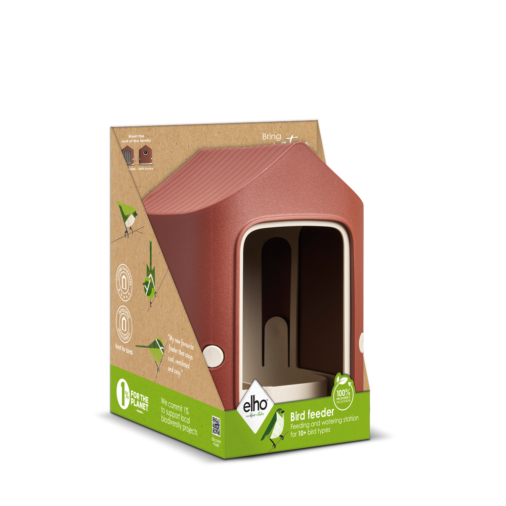 Fuglefoderhus - Cosy Bird Feeder 18 Redwhite