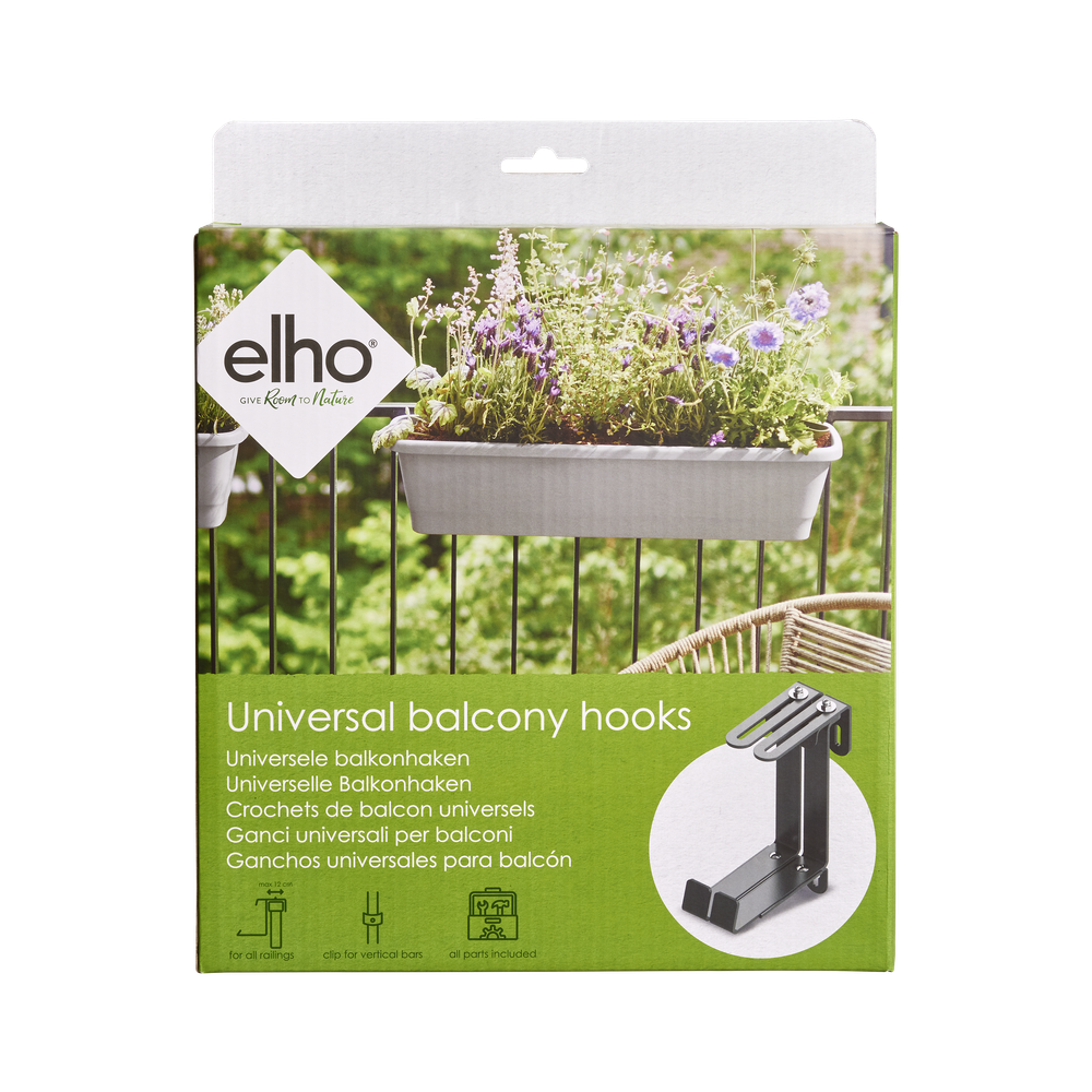 Altankasseholder - Noa Universal Balcony Hooks Metal Black